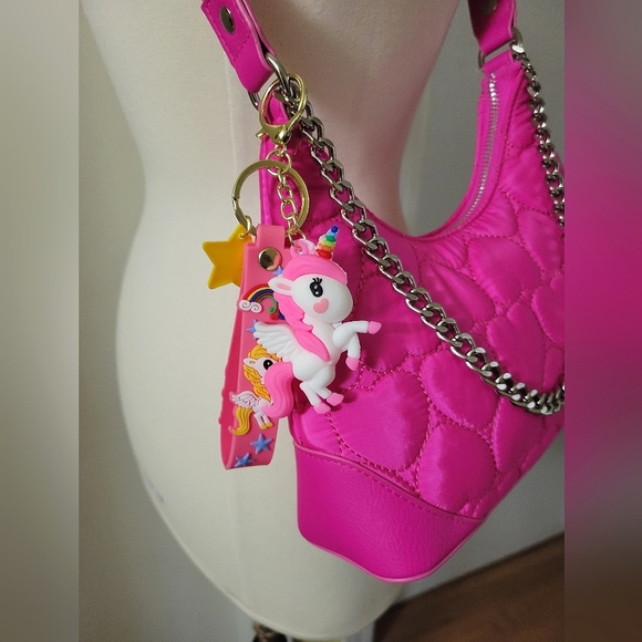 Super Cute Unicorn Keychain or Bag Charm with Rainbow & Star 🦄 - Picture 5 of 7